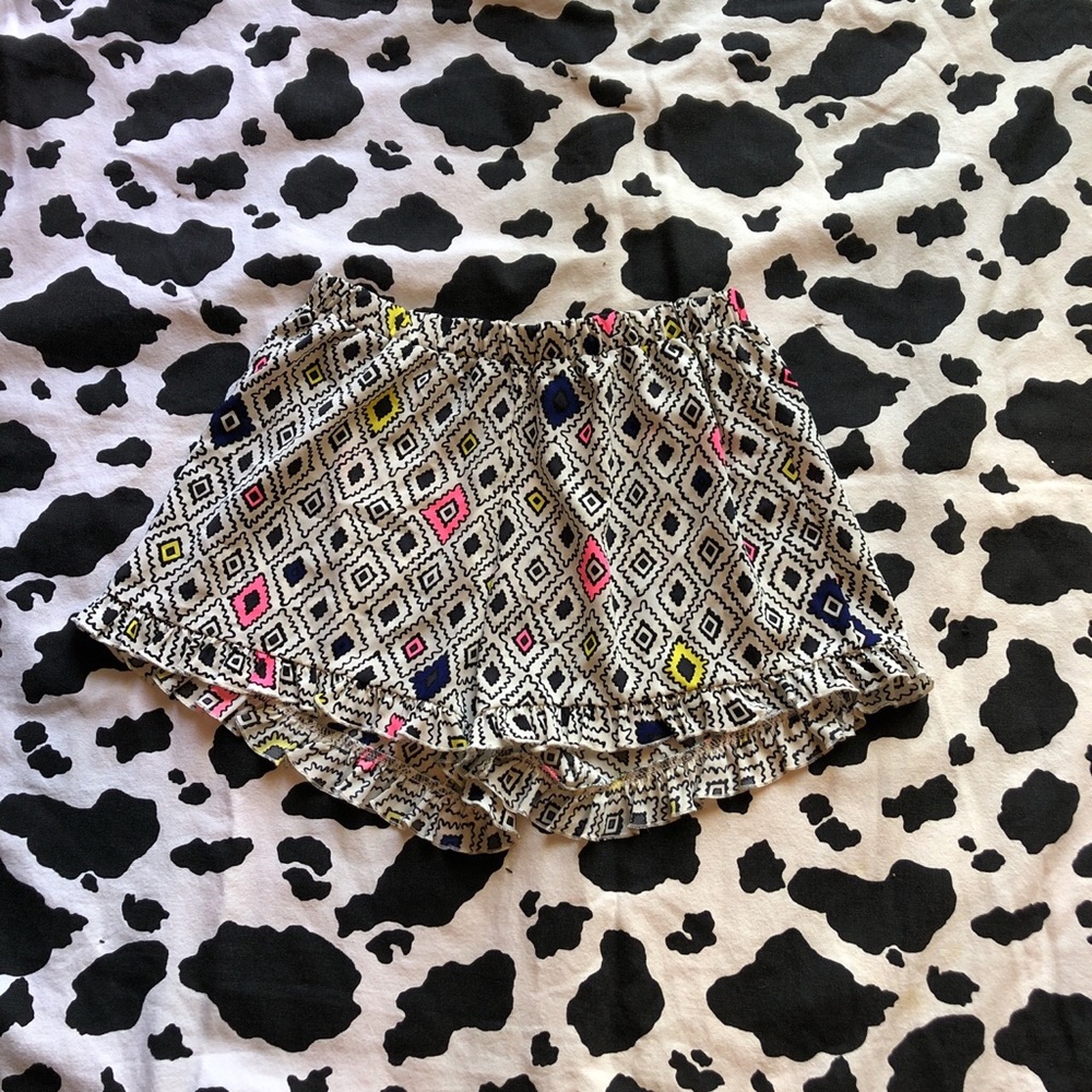 High waisted printed shorts